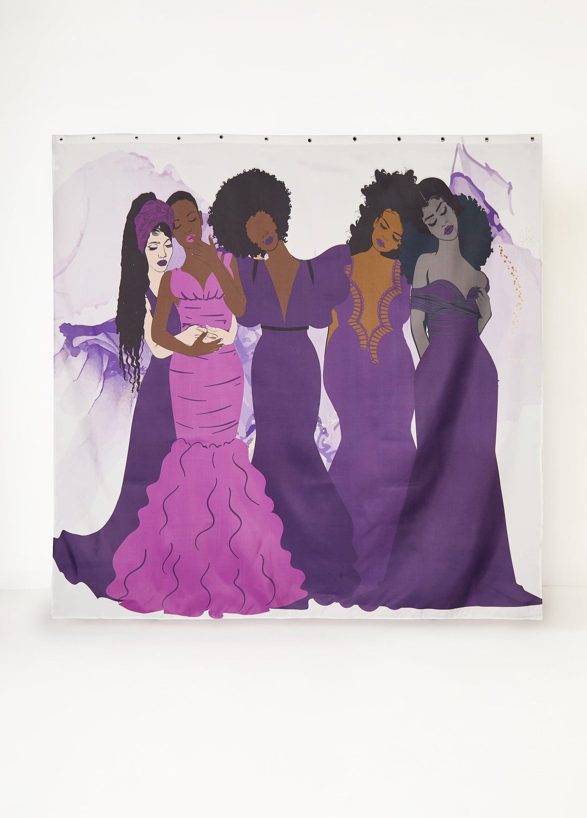 Pardon My Fro™ Harmony Shower Curtain White | Ashley Stewart