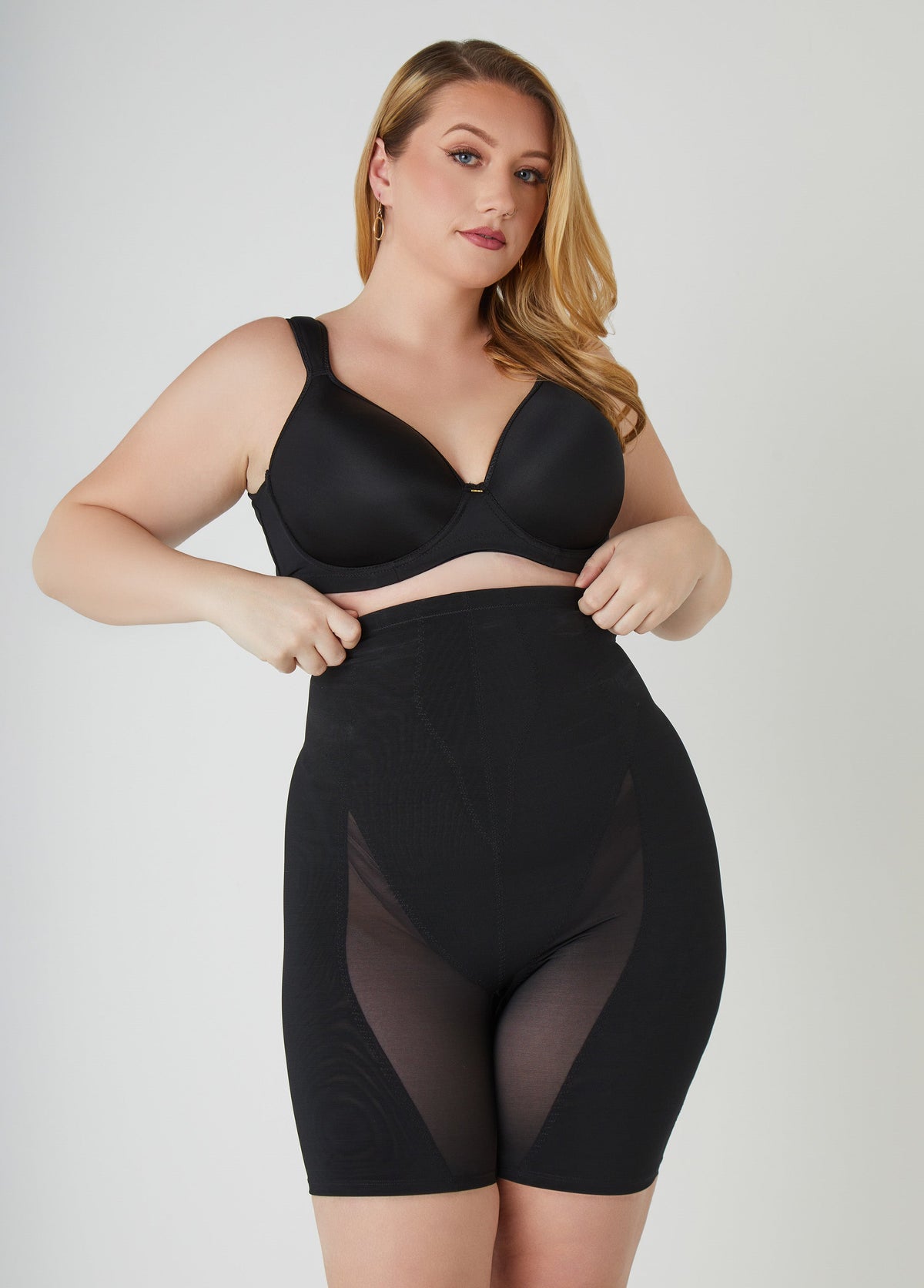 Extra Firm Long Leg Shaper Shorts Black | Ashley Stewart