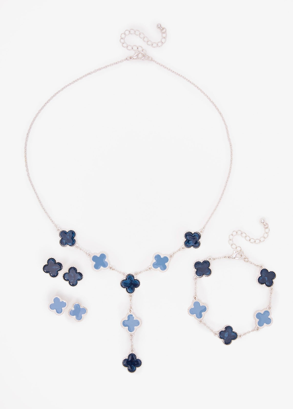 Four Piece Clover Necklace Set Victoria Blue | Ashley Stewart