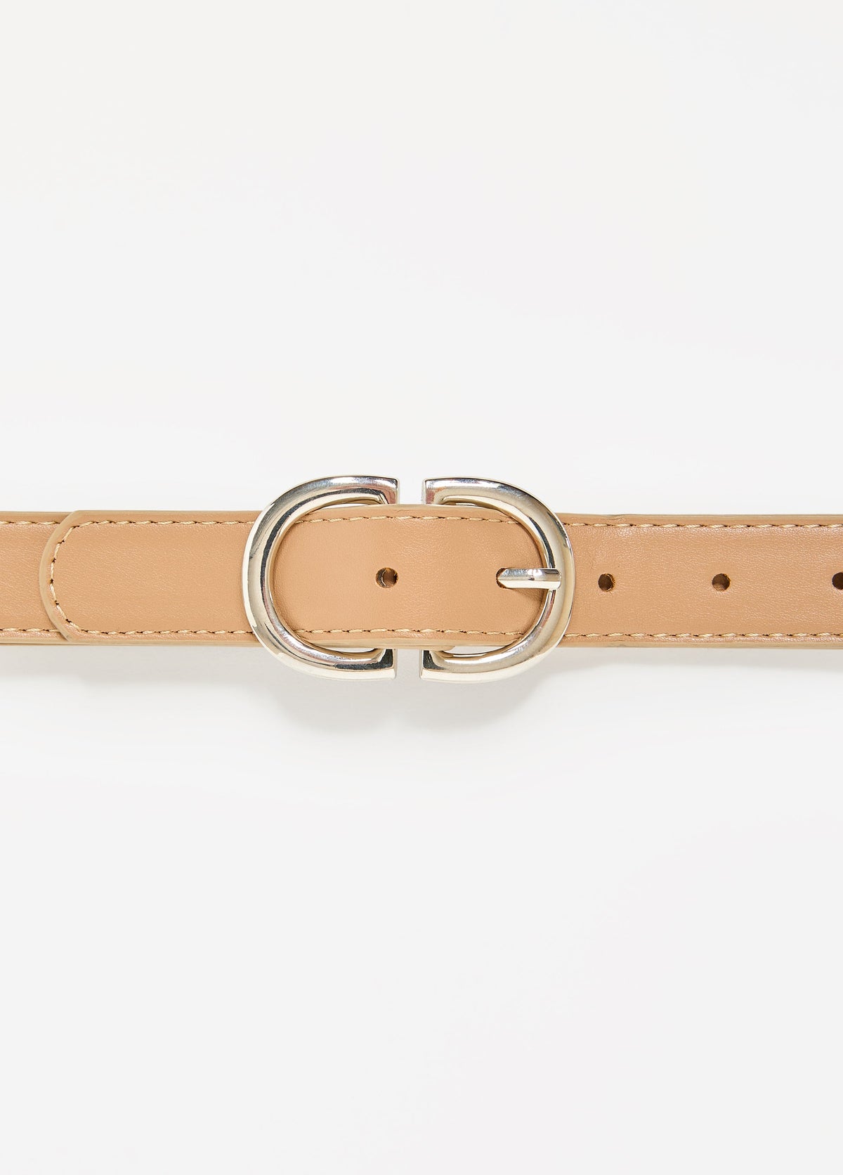 Crescent Buckle Pants Belt Iced Coffee | Ashley Stewart