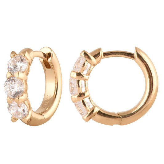 1 Carat Lab Grown Diamond Hoop Earrings White | Ashley Stewart