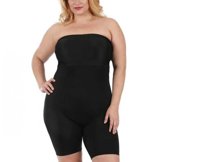 InstantFigure Bandeau Shapewear Bodyshorts Black | Ashley Stewart