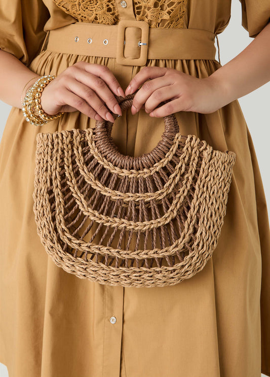 Braided Straw Tote Natural | Ashley Stewart