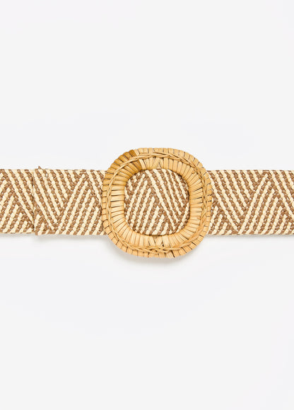 Raffia Stretch Belt Natural | Ashley Stewart
