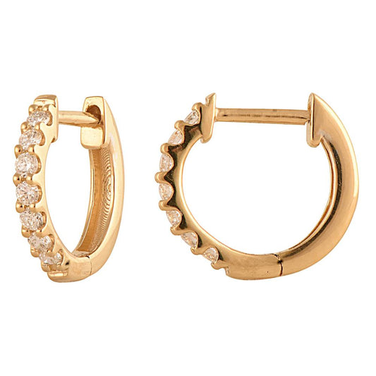 0.15 Carat Lab Grown Diamond Huggie Hoop Hinged Earrings  | Ashley Stewart
