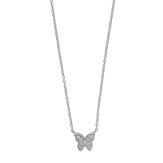 0.10 Carat Lab Grown Diamond Butterfly Pendant Necklace  | Ashley Stewart