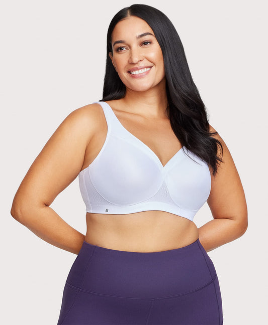 MagicLift Seamless Sports Bra White | Ashley Stewart