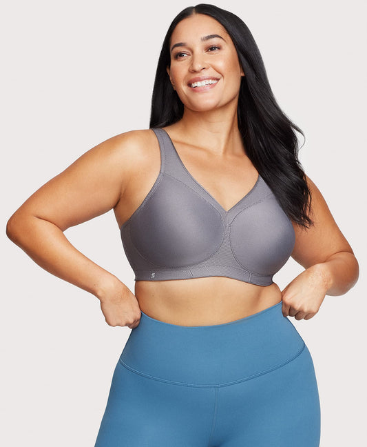 MagicLift Seamless Sports Bra Charcoal Gray | Ashley Stewart