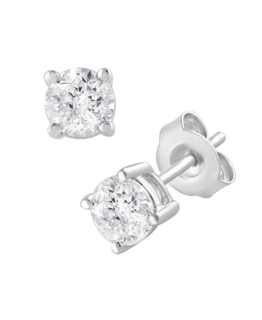 1 Carat Lab Grown Sterling Silver And Yellow Gold Plated Silver Diamon White | Ashley Stewart