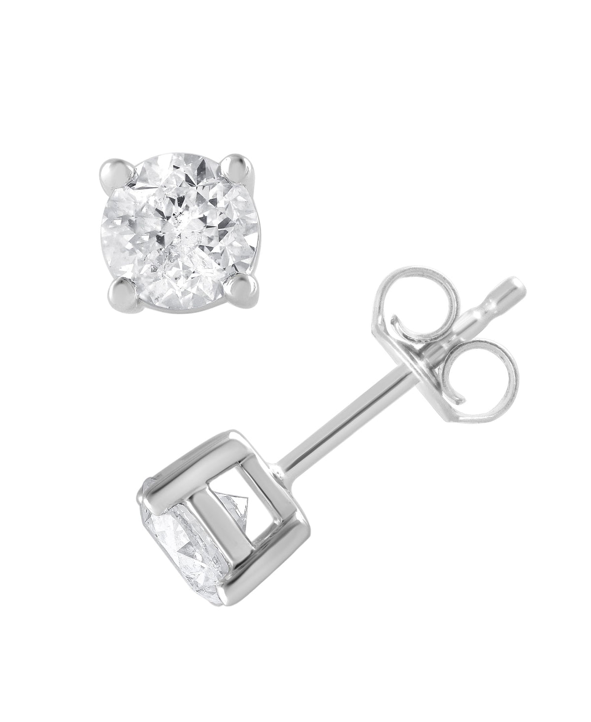 1 Carat Lab Grown Sterling Silver And Yellow Gold Plated Silver Diamon White | Ashley Stewart