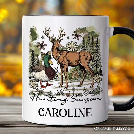 Hunting Season Ceramic Mug White - Black | Ashley Stewart