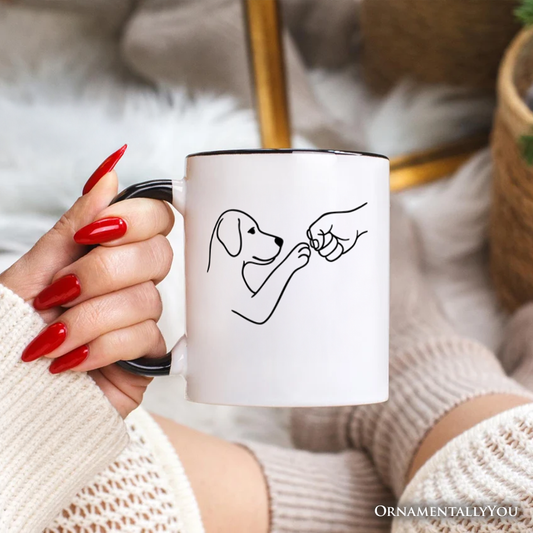 Paw Friends Ceramic Mug Black Handle | Ashley Stewart